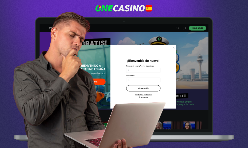Para iniciar sesión en su cuenta personal de One Casino, debe utilizar los datos facilitados durante el registro